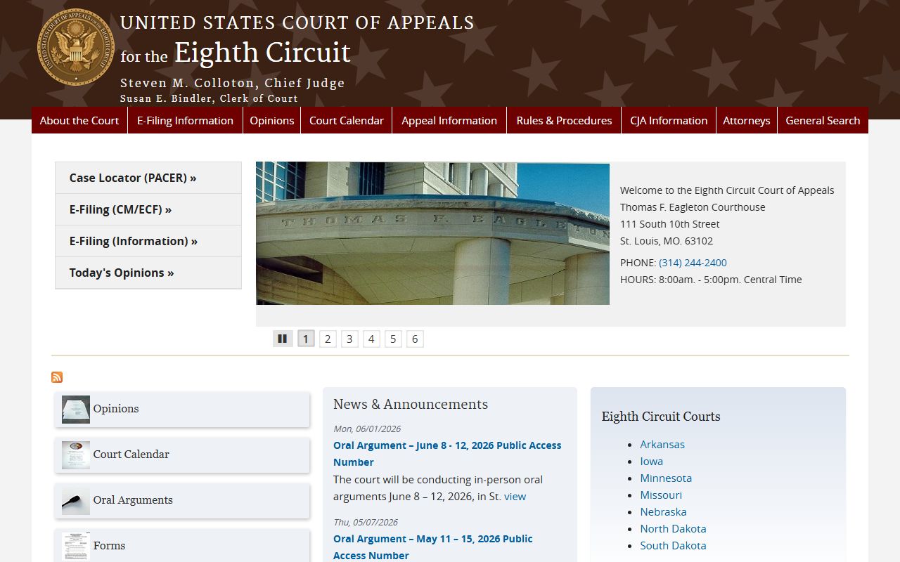 Dent County Circuit Court federal appellate court context