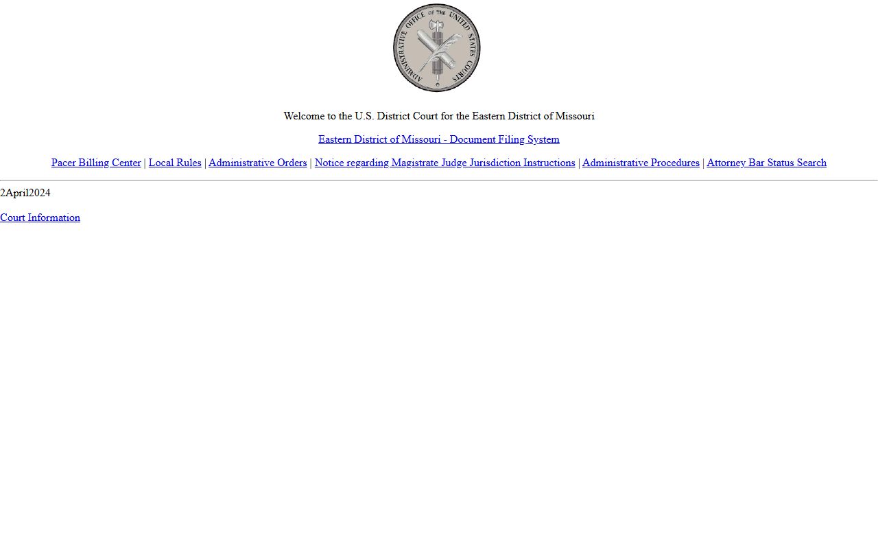 Dent County Circuit Clerk records and Eastern District CM ECF access