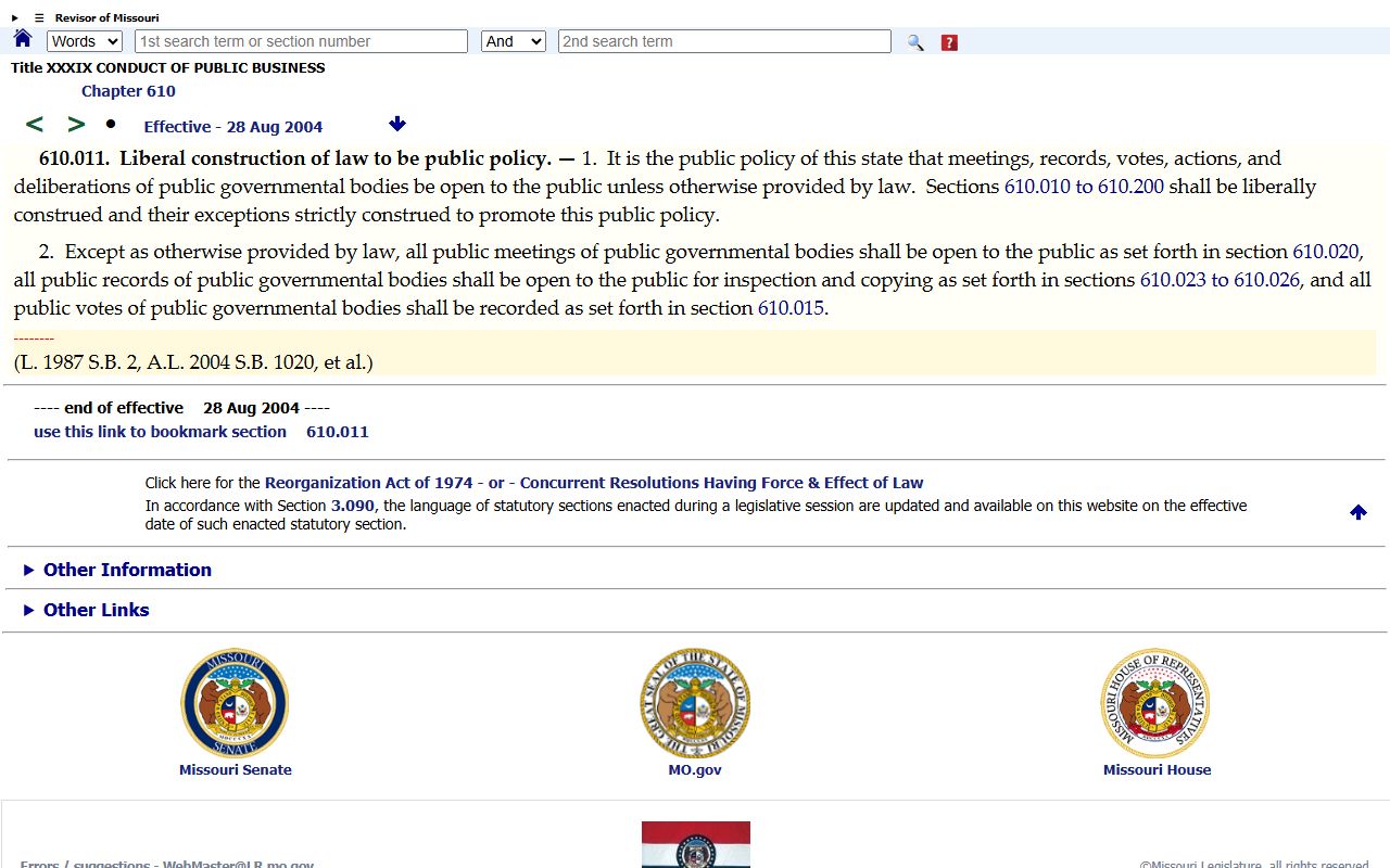 Dent County criminal court records Missouri open records source